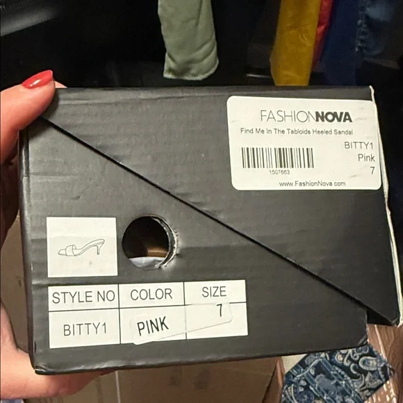 Fashion Nova Shiny Pink Heels - Picture 4 of 4